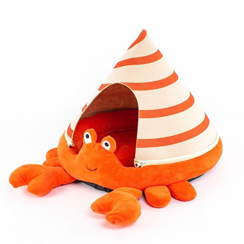 Cute Crab Turtle Sea Cat Enclosed House Bed - Lovepawz