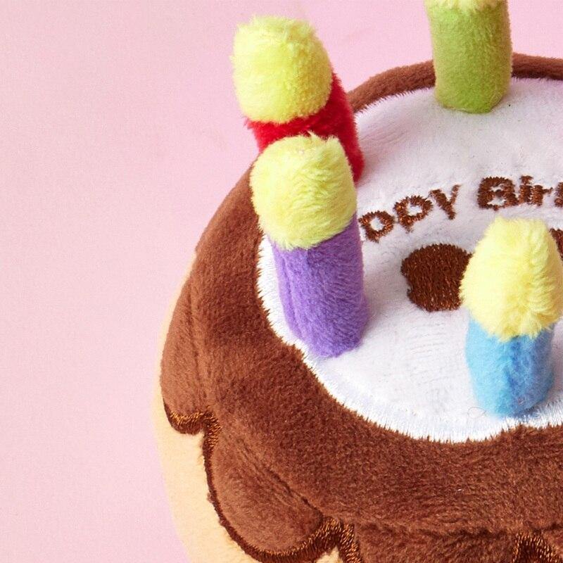 Birthday Candle Cake Dog Bite Resistant Plush Toy - Lovepawz