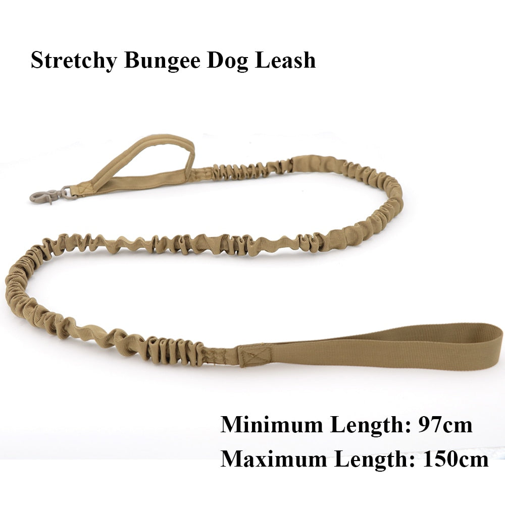 Tactical Bungee Dog Leash Quick Release Lead - Lovepawz