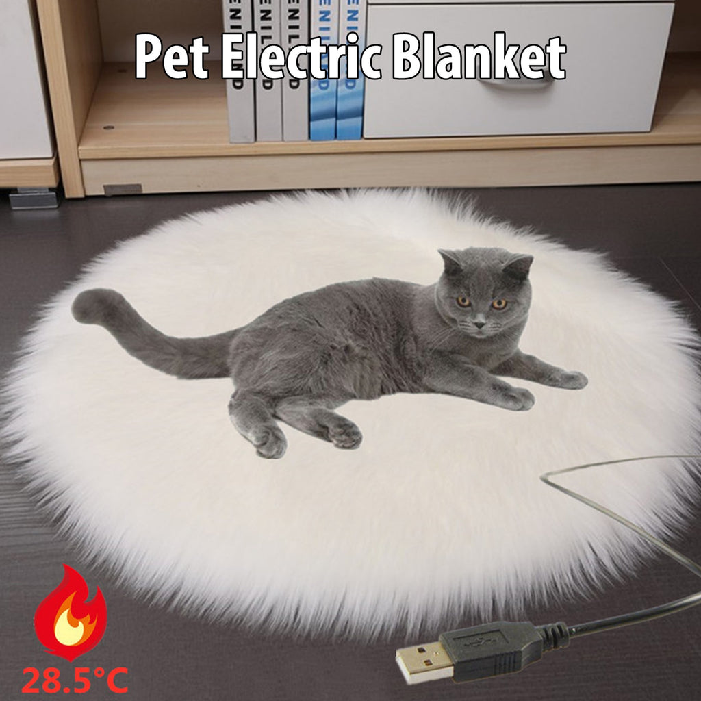 Dog Heating Plush Electric Temperature Pet Pad - Lovepawz
