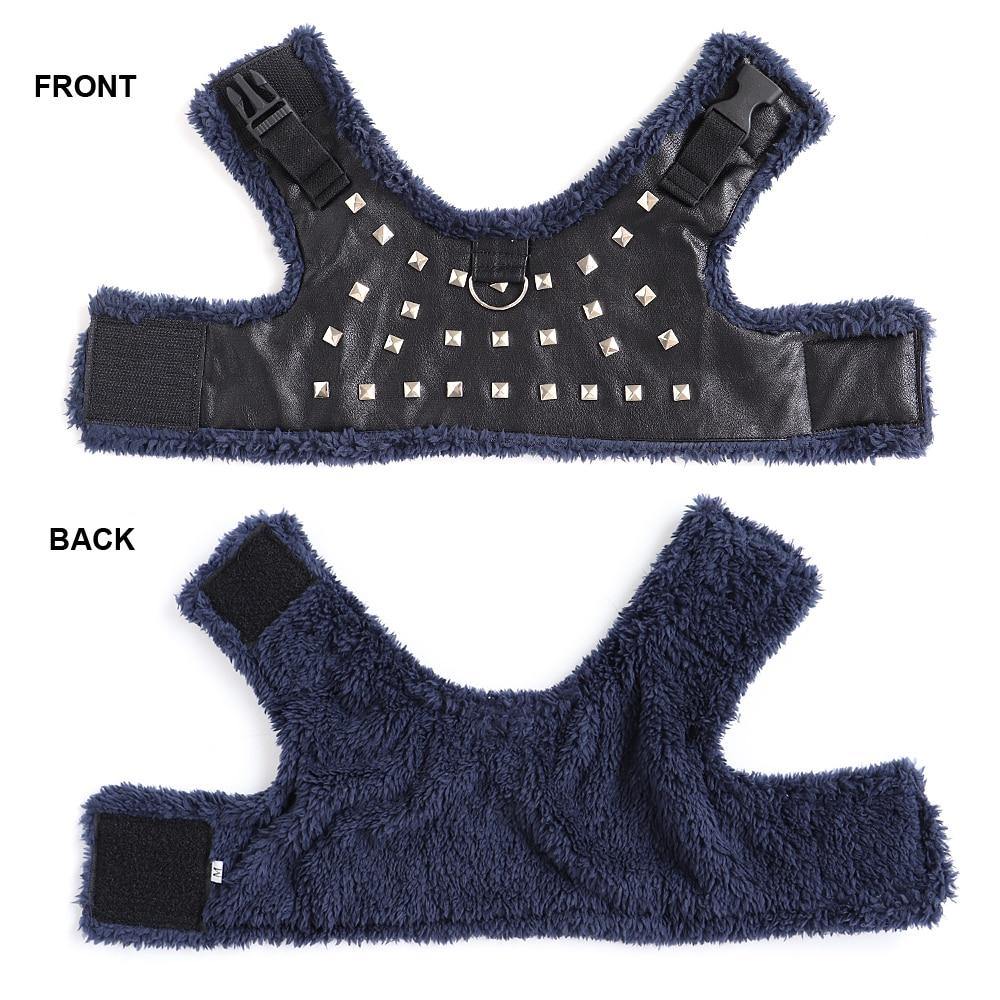 Dog Cat Leather Padded Vest Clothes - Lovepawz