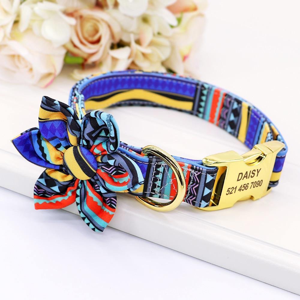 Personalized Artful Bow Collar - Lovepawz