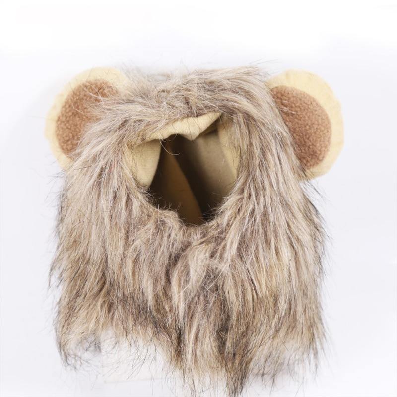 Lion Mane Dog Cat Wig Hat Costume - Lovepawz