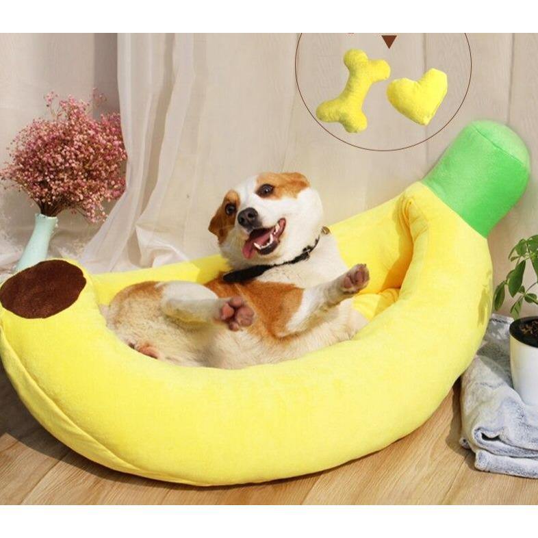 Banana Dog Bed - Lovepawz