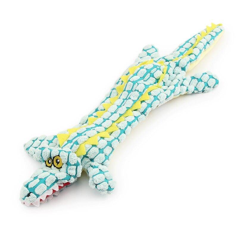 Crocodile Flat Squeaker Toy - Lovepawz