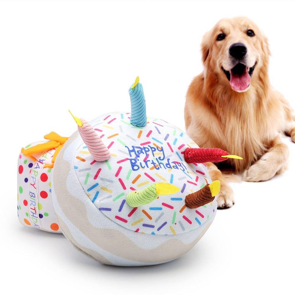 Birthday Ultimate Plush Chew Dog Toys - Lovepawz
