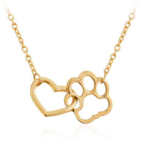 Double Paw Footprint Necklace - Lovepawz