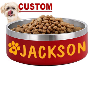 Custom Pet Stainless Steel Food Water Bowl - Lovepawz