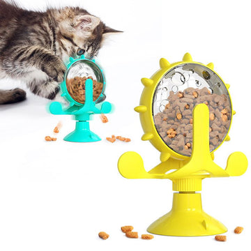 Cat Turntable Toy Pet Windmill Food leakage Exercise Training Toy - Lovepawz