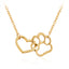 Double Paw Footprint Necklace - Lovepawz