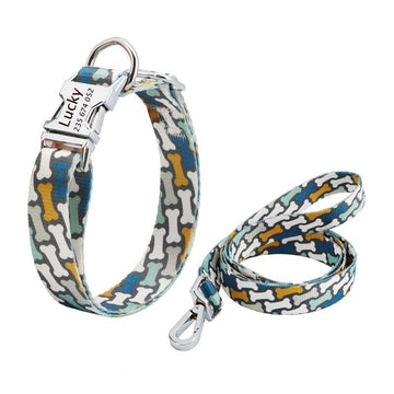 Bone Mesh Personalized Collar Set - Lovepawz
