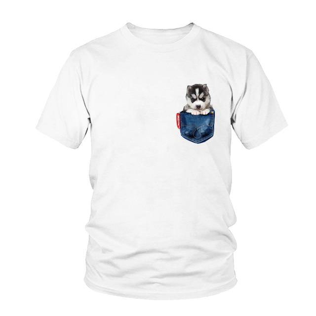 Husky Dog T-Shirt Men - Lovepawz