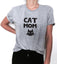 "Cat Mom" Women's Top Cotton T-Shirt - Lovepawz