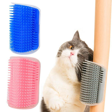Corner Cat Self Grooming Wall Brush - Lovepawz