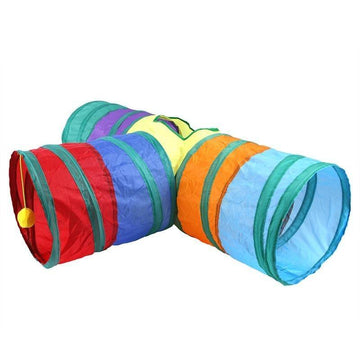 Three Way Cat Foldable Tunnel Tent - Lovepawz