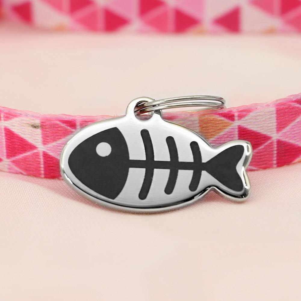 Custom Fish Shaped Cat ID Tags - Lovepawz