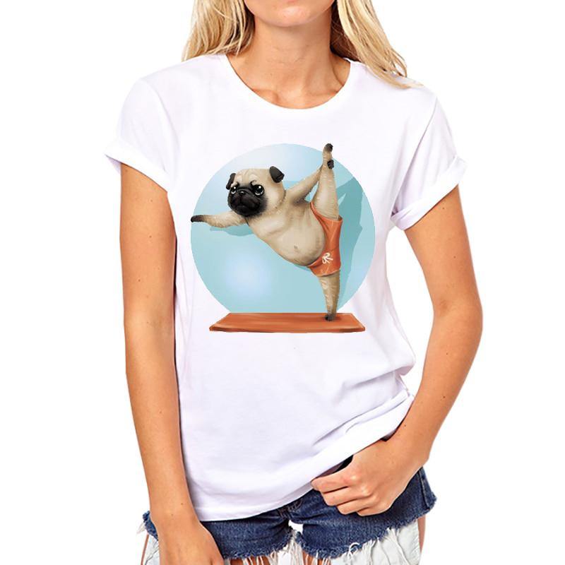 Yoga Pug T-Shirt - Lovepawz