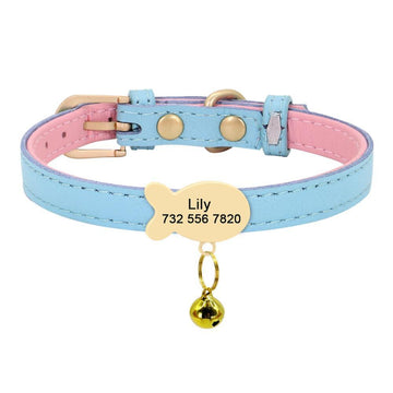 Cute Personalized BellFish Collar - Lovepawz