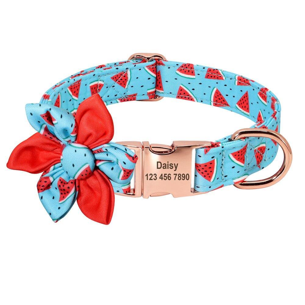 Fruit Floral Personalized Collar - Lovepawz
