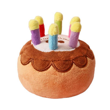 Birthday Candle Cake Dog Bite Resistant Plush Toy - Lovepawz