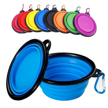 Collapsible Silicone Folding Travel Bowl - Lovepawz