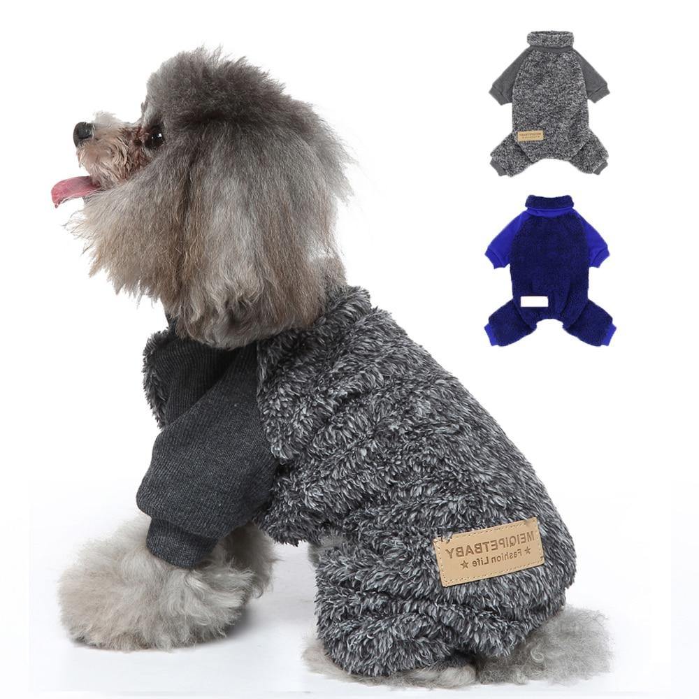 Dog Warm Sweater Jumpsuit Clothing Outfit - Lovepawz