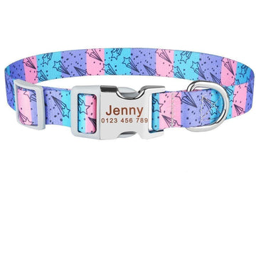 Floral Engraved Dog Collar - Lovepawz