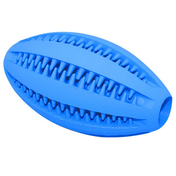 Football Shaped Interactive Bite Resistant Treat Rubber Toy - Lovepawz
