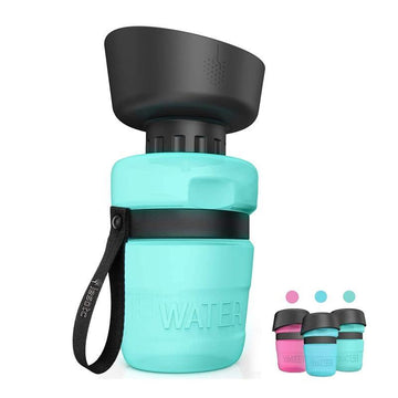 Portable Dog Water Bottle Drinking Bowl Upgraded 2 in 1 Pet Travel Bowl - Lovepawz