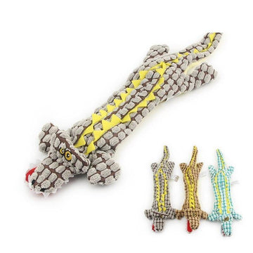 Crocodile Flat Squeaker Toy - Lovepawz