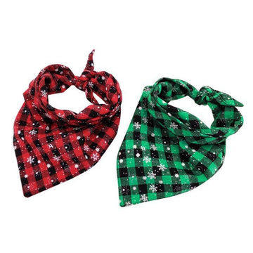 Snowflake Plaid Bandana - Lovepawz
