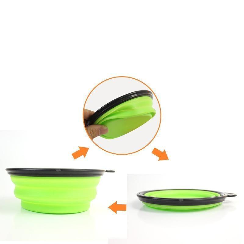 Collapsible Silicone Folding Travel Bowl - Lovepawz