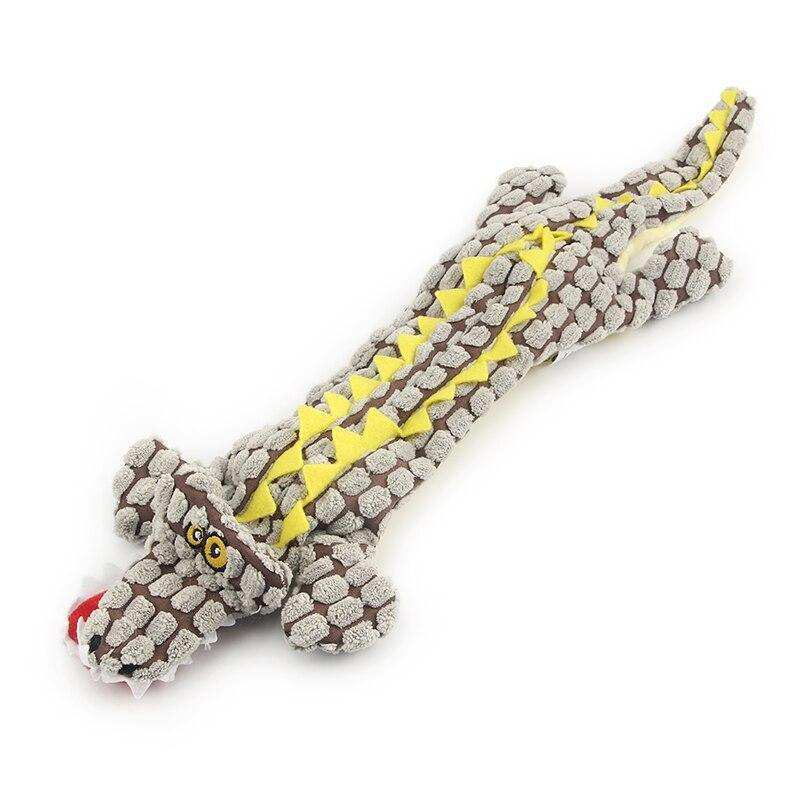 Crocodile Flat Squeaker Toy - Lovepawz