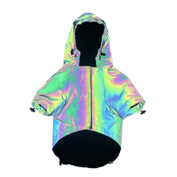 Flashy Glossy Dog Hoodie Waterproof Jacket - Lovepawz