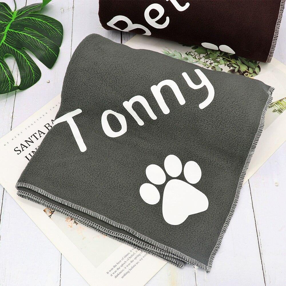 Personalized Custom Fleece Pet Sleeping Dog Blanket Towel - Lovepawz