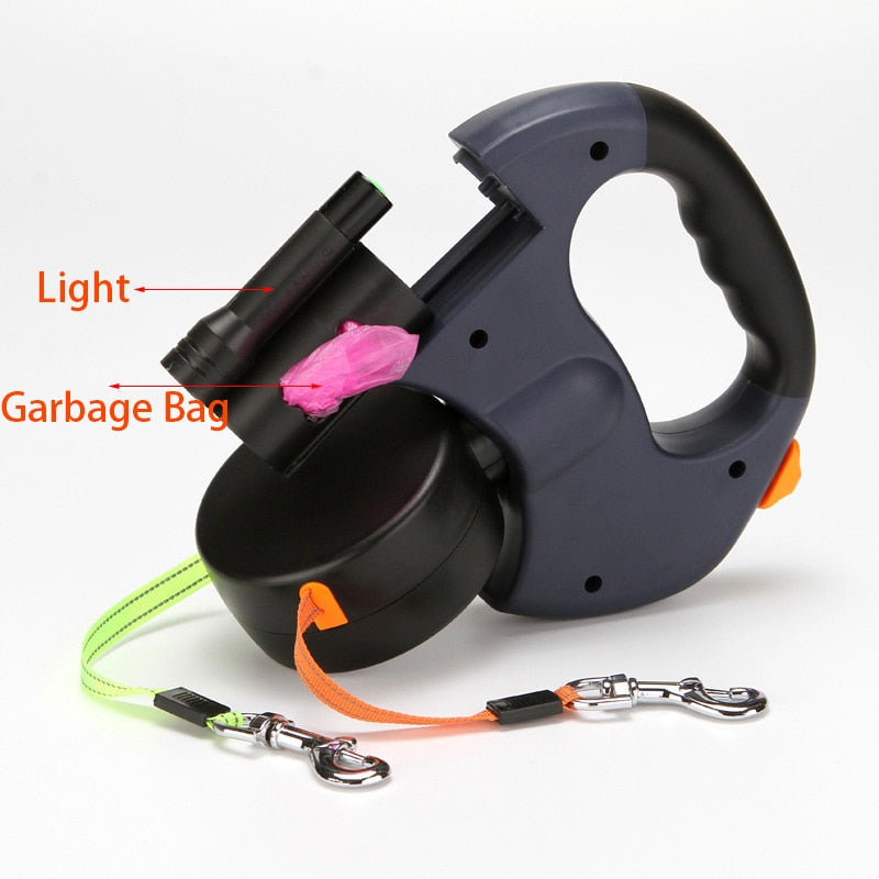 Double Spinning Traction Dog Leash Retractable Leash - Lovepawz