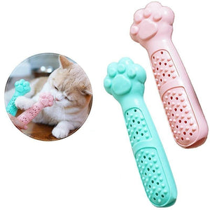 Cat Catnip Toothbrush Toy Interactive Chewing Brush Stick - Lovepawz