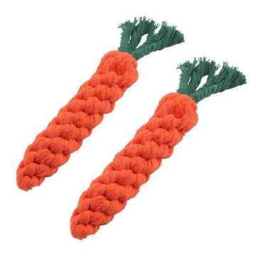 Dog Carrot Rope Chewing Puppy Cleaning Teeth Toy - Lovepawz