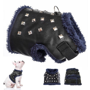 Dog Cat Leather Padded Vest Clothes - Lovepawz