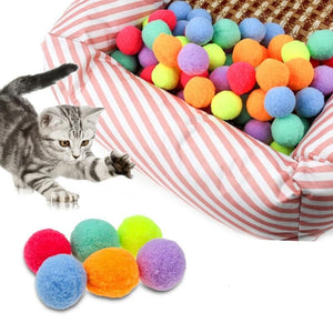Cute Colorful Stretchy Plush Ball Cat Kitten Toy - Lovepawz